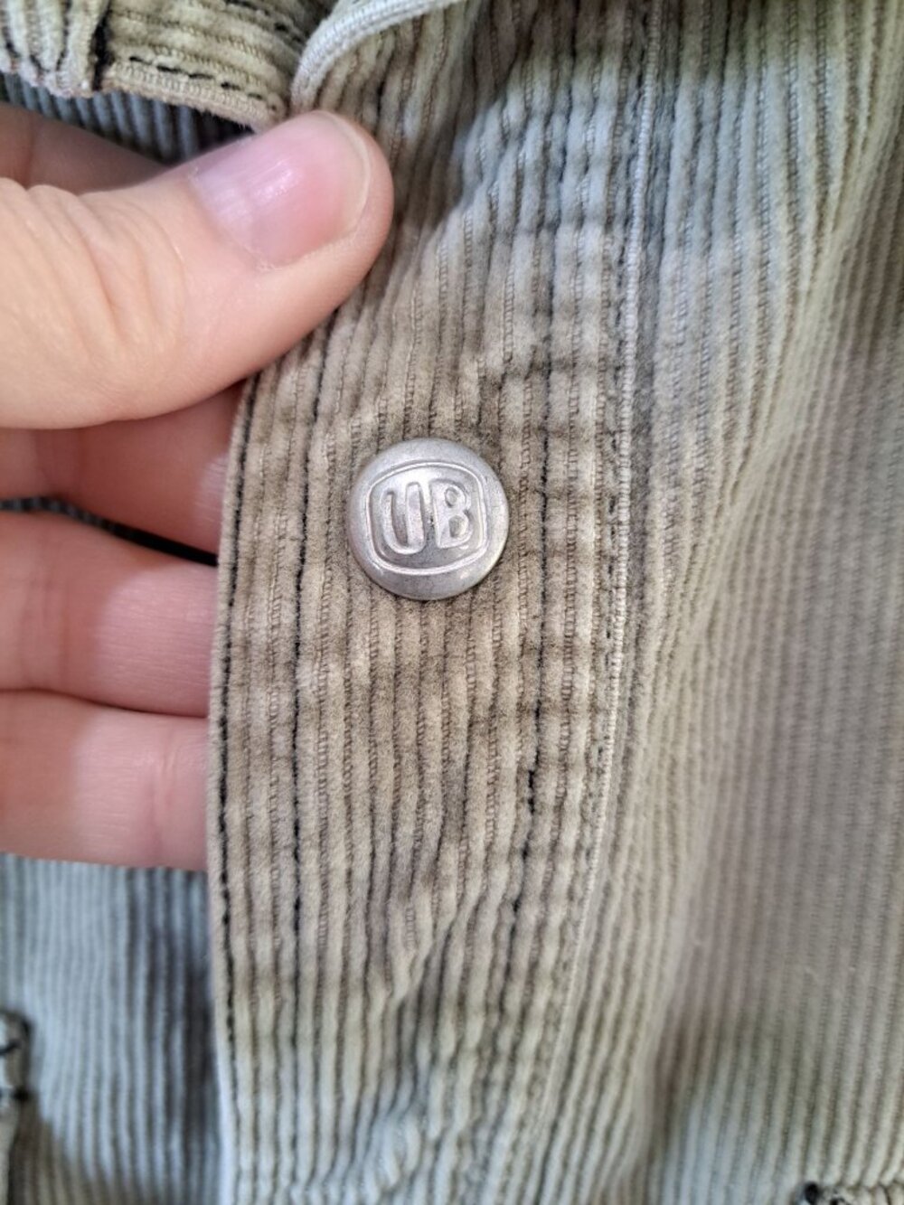 Vtg Unionbay Mens Medium Khaki Corduroy Sleeveless Button-Up Vest Pockets 90's - Picture 6 of 13